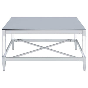 Lindley - Square Tempered Mirror Acrylic Table