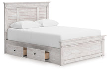 Makidern - Panel Storage Bed With 2 Under Bed Storage Units