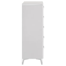Cassia - 5-Drawer Bedroom Chest Of Drawers - White High Gloss