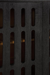 Vallisburg - Black / Natural - Accent Cabinet