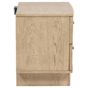 Kailani - 2-Drawer Nightstand Bedside Table - Beige Oak