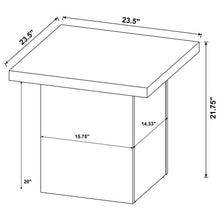Devar - Square Engineered Laminate End Side Table - Black