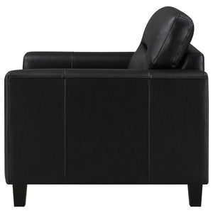 Scotland - Faux Leather Upholstered Track Arm Chair