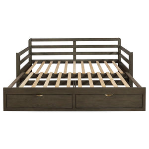Sorrento - 2-Drawer Twin Long Daybed With Extension Trundle - Gray