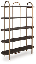 Brentmour - Bookcase - Brown / Gold Finish