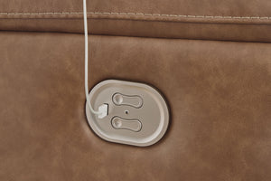 Trasimeno - 2 Seat Pwr Rec Sofa Adj Headrest - Caramel