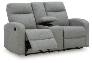 Gauntlet - Sterling - Double Recline Loveseat With Console