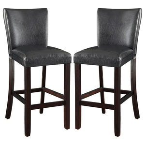 Alberton - Leatherette Upholstered Bar Chair (Set of 2) - Black