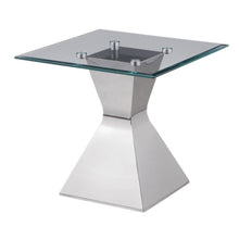 Jenny - Glass Top Stainless Steel Table