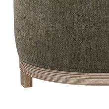 Lana - Swivel Ottoman With Wood Trim - Mineral