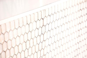 Gambon - 2 Door Wood Honeycomb Pattern Accent Cabinet - White