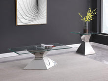 Jenny - Glass Top Stainless Steel Table