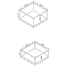 Renee - 2 Piece Square Coffee Table Set - Rose Brass