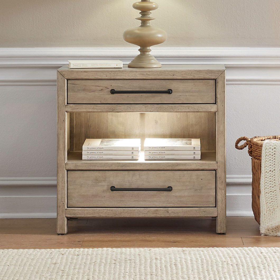 Proximity Place - Bedside Chest With Charging Station - Brown