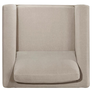 Islington - Fabric Upholstered Panel Arm Accent Chair - Taupe