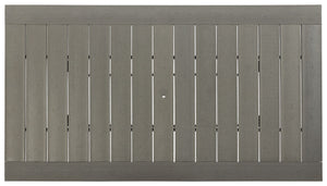 Visola - Gray - RECT Dining Table w/Umb OPT