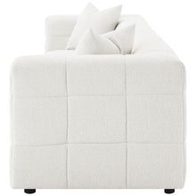 Everly - Boucle Upholstered Extra Long Sofa - White