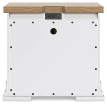 Ashbryn - White / Natural - Three Drawer Night Stand