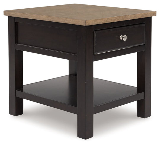 Drazmine - Rectangular End Table - Brown