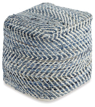 Chevron - Pouf - Blue