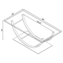 Danville - Rectangular U-Shaped Glass Top Table