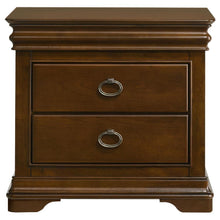 Garland - 3-Drawer Nightstand Bedside Table - Brown Cherry