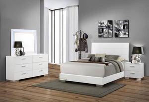 Felicity - Wood LED Dresser Mirror - White High Gloss