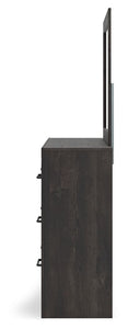 Hollivern - Dark Gray - Dresser And Mirror