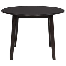 Catley - 5 Piece Round Drop Leaf Dining Table Set - Dark Coffee
