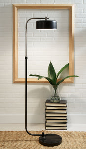 Eliridge - Black / Silver Finish - Metal Floor Lamp