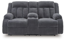 Observation - Steel - Double Reclining Power Loveseat With Console