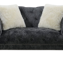 Hutton Ii - Tufted Loveseat - Charcoal Gray