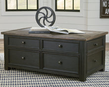 Tyler Creek - Grayish Brown / Black - Lift Top Cocktail Table
