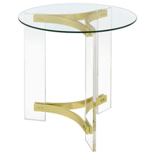 Janessa - Round Glass Top Acrylic Leg Table