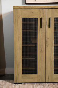 Bristol - 6-Shelf Engineered Wood Shoe Cabinet - Golden Oak