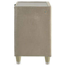 Lorient - 2-Drawer LED Nightstand With USB - Ivory And Camel