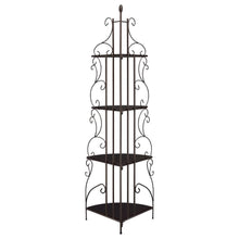 Poppy - 4-Shelf Corner Bookshelf - Copper And Cappuccino