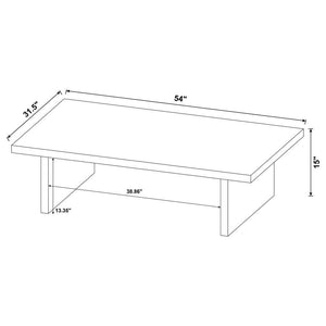 Max - Rectangular Engineered Laminate Coffee Table - Black