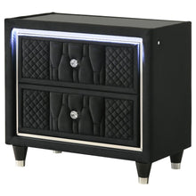 Lorient - 2-Drawer LED Nightstand With USB