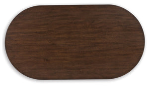 Korestone - Oval Cocktail Table - Dark Brown