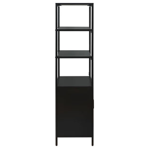 Amherst - 3-Shelf Radio Weave Cane Metal Accent Cabinet