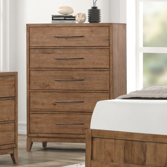 Shaker Lakes - 5 Drawer Chest - Brown
