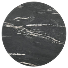 Skylark - Round Marble - Like Smart Top Side End Table - Black