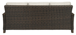 Paradise - Medium Brown - Sofa with Cushion