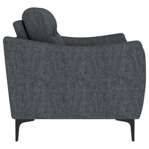 Nolan - Upholstered Sloped Track Arm Loveseat - Charcoal