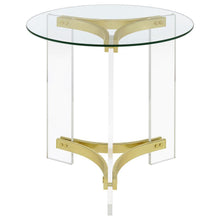 Janessa - Round Glass Top Acrylic Leg Table