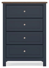 Landocken - Brown / Blue - Four Drawer Chest