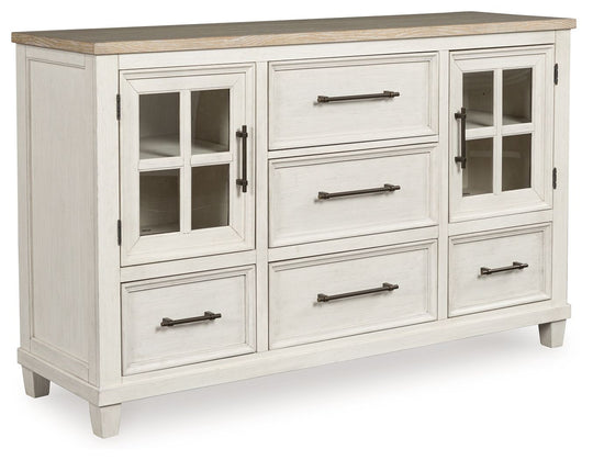 Shaybrock - Dresser - Antique White / Brown