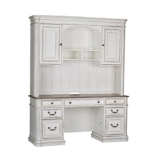 Magnolia Manor - Credenza & Hutch - White & Brown