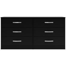 Finch - Black - Six Drawer Dresser - 29'' Height